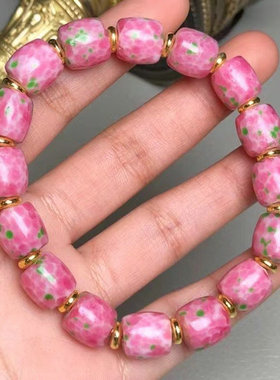 女款老工艺樱花粉甜美风