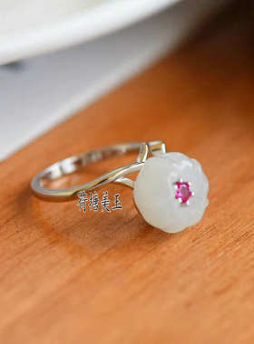 纯银复古开口可调节礼物戒指包邮