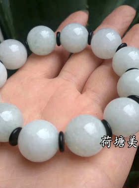 天然新疆椰壳隔片白玉男女款手串