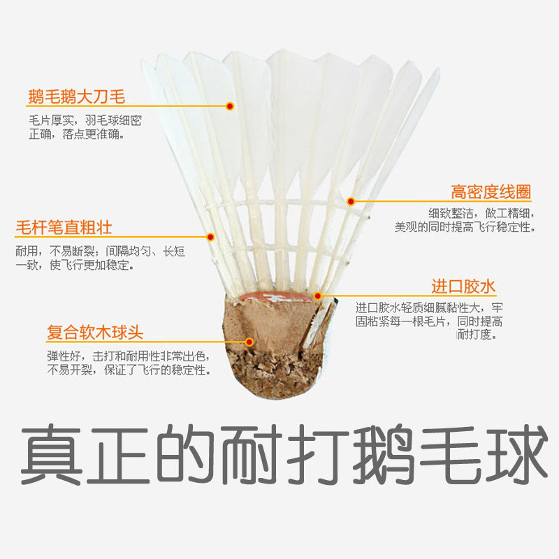 1桶包顺丰kason羽毛球ks15鹅毛球 中合盈运动羽毛球