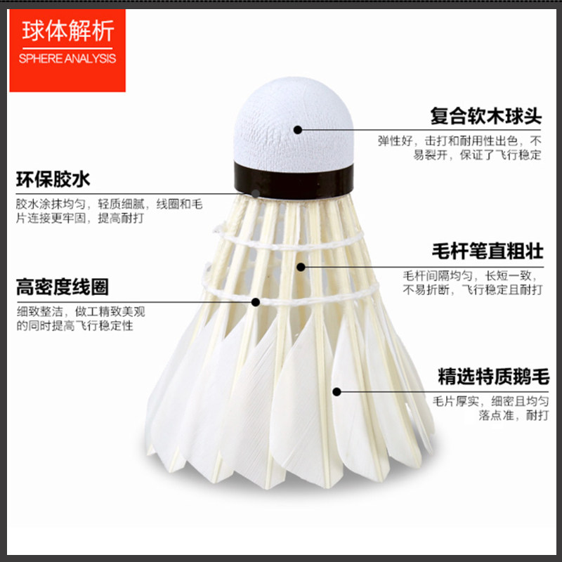 lining正品a+60 50耐打稳定羽毛球 中合盈运动羽毛球