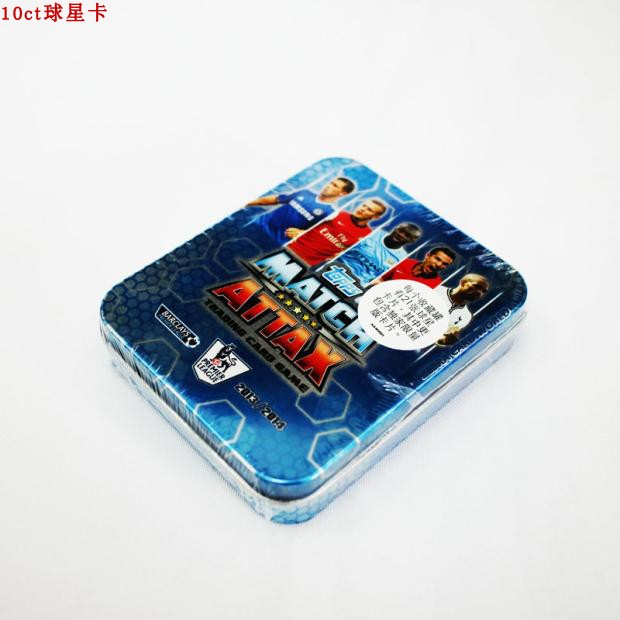 足球球星卡TOPPS 2013-14英超MATCH ATTAX亚太版未拆封小铁盒盒卡 - 图1