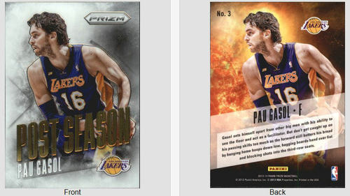 nba球星卡帕尼尼出 1314 prizm post season 特卡 全套10张及单卡 - 图1