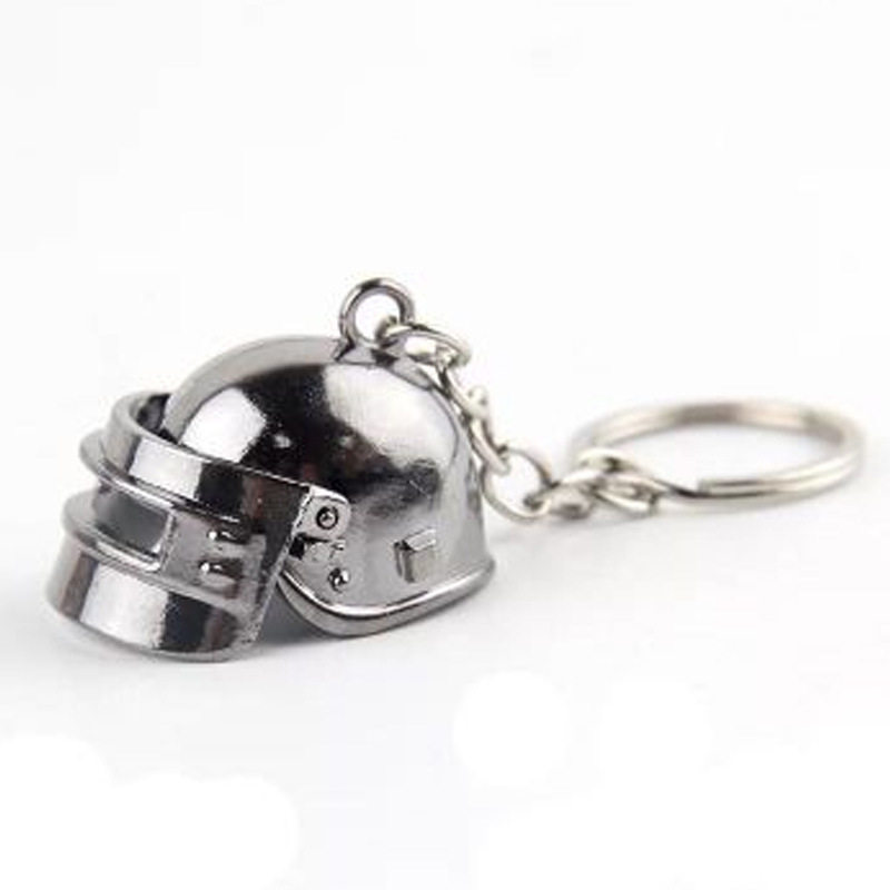 绝地求生钥匙扣绝地求生钥匙扣吃鸡游戏周边模型98K平底锅三级头 PUBG金属挂件