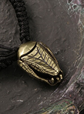 复古创意古铜霸气蛇头钥匙扣挂件