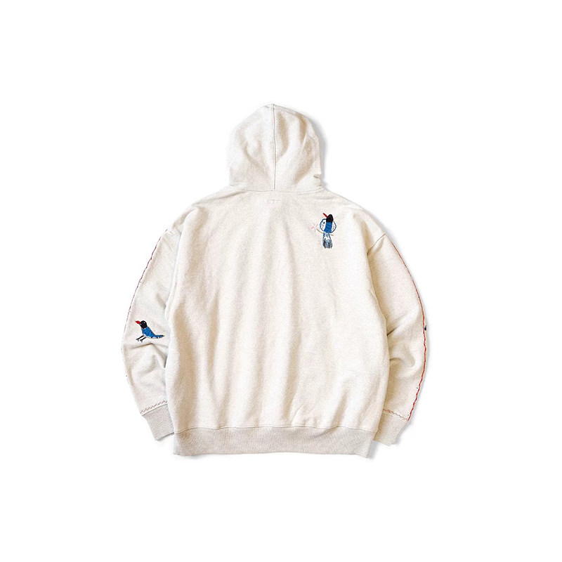 【官网折扣】KAPITAL JAPA平田和宏日系休闲小鸟刺绣宽松连帽卫衣,淘宝优惠券,粉丝福利购,淘宝优惠卷