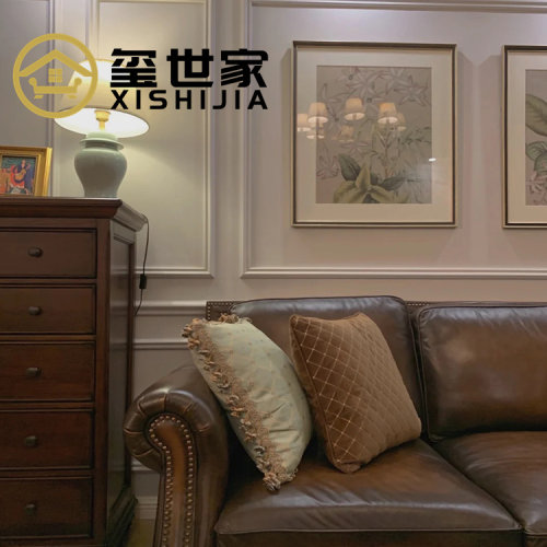 美式全皮沙发奢华客厅实木家具组合高端私人全屋定制别墅样板家具 - 图2