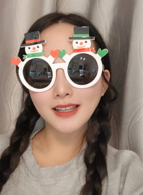 圣诞节派对搞怪眼镜拍照道具