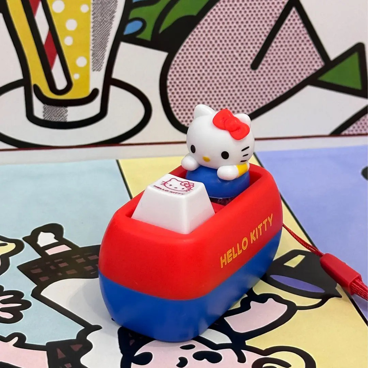 KT猫发声按键钥匙扣挂件网红嘴替语音小玩具解压神器女生书包挂饰 - 图3