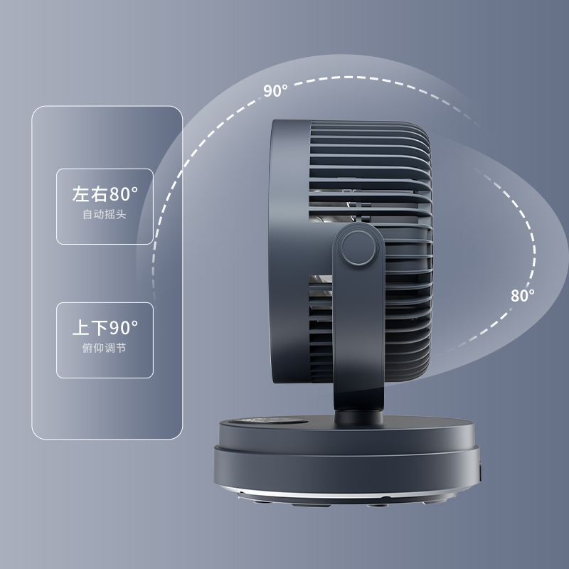 长虹空气循环扇家用电风扇学生宿舍桌面办公室小型台式轻音电扇-图0