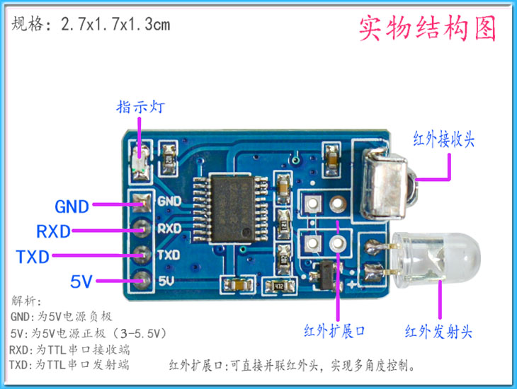 红外解码模块、红外编码模块、红外通信模块、NEC红外收发、无线 - 图2