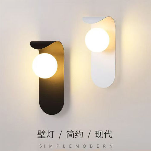 中古风壁灯卧室床头壁灯儿童房壁灯拉线开关主卧墙壁灯可装86盒 - 图0
