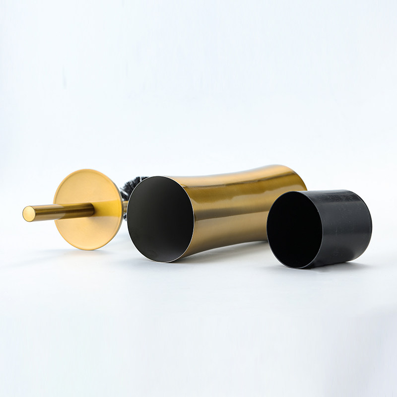 Stainless steel toilet brush set household golden bucket brush