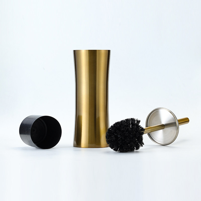 Stainless steel toilet brush set household golden bucket brush