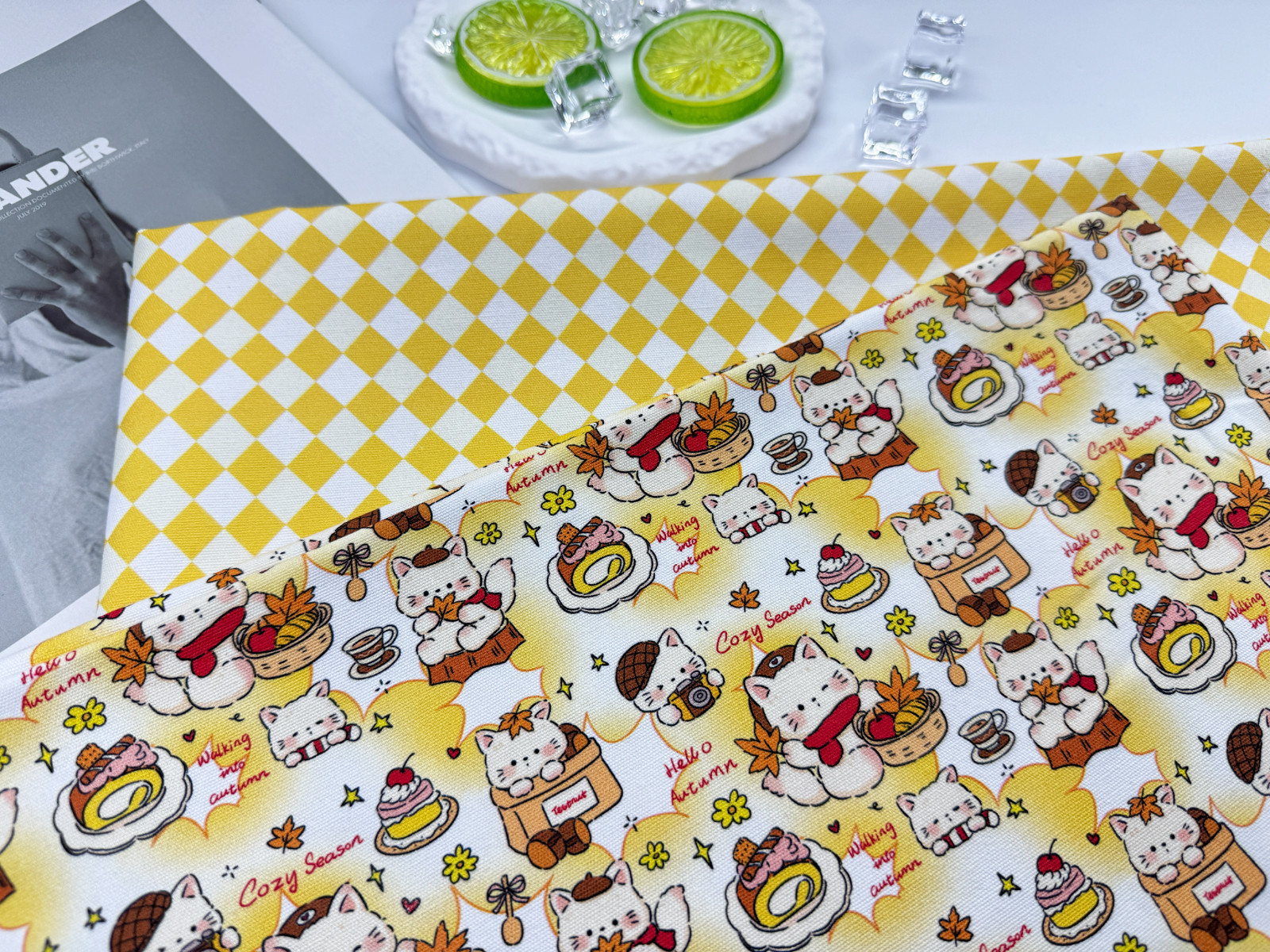 独家版权花色全棉8安帆布高密小猫菱格系列包包桌布背带裤外套料,淘宝优惠券,粉丝福利购,淘宝优惠卷