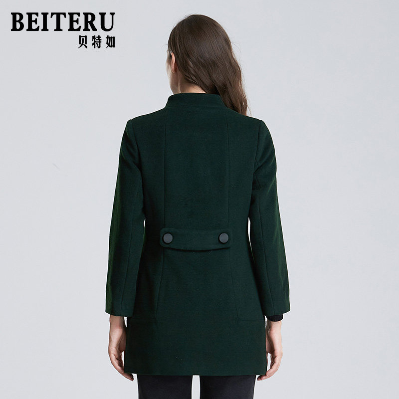 贝特如妈妈冬装羊毛外套女新款时尚气质中年毛呢中长款专柜正品YJ,淘宝优惠券,粉丝福利购,淘宝优惠卷