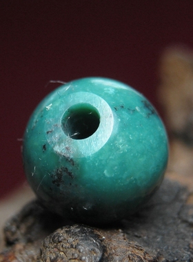 文玩配珠老绿松石古董珠饰