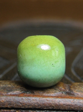 清代老蓝绿松石珠10×10mm