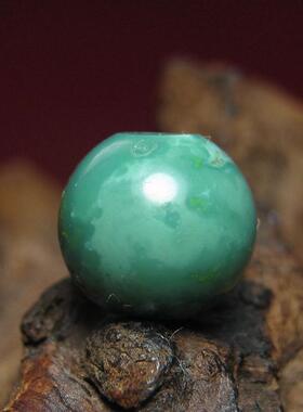 藏传高瓷古董配珠老绿松石清古珠