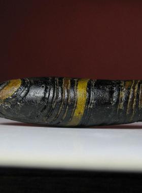 印度河谷文明老琉璃管子文玩古董