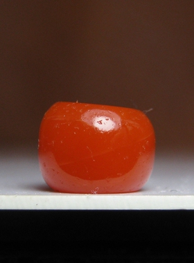 老南红桶珠8×6mm樱桃红