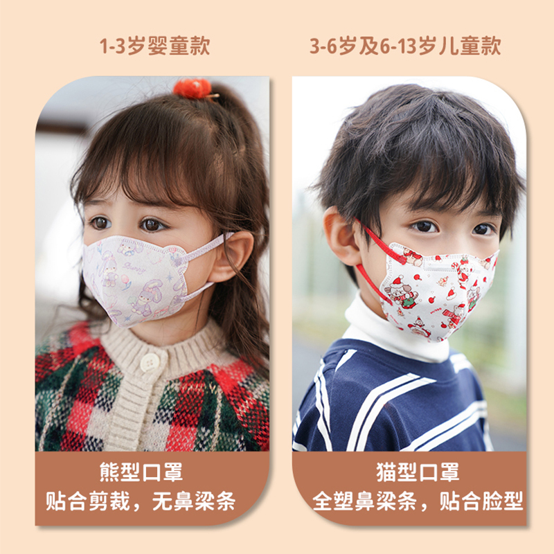 日本morandico婴儿童口罩3d立体0一1一3一6岁幼儿宝宝专用mikko