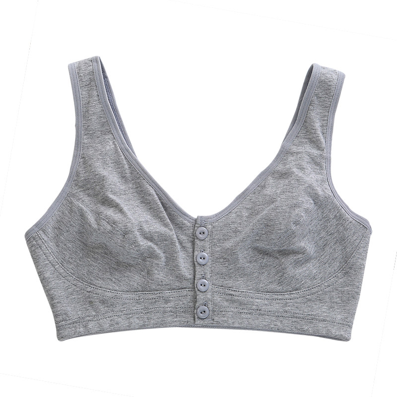中老年文胸薄款纯棉无钢圈妈妈加大码前扣款背心式老人运动内衣,淘宝优惠券,粉丝福利购,淘宝优惠卷