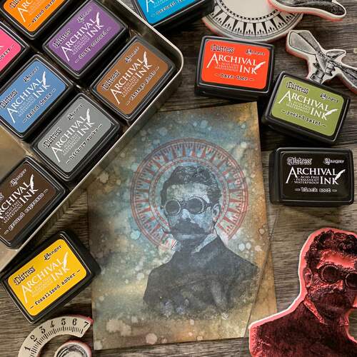美国Ranger  Archival Mini Ink Pad 印台組 迷你 油性 印泥 - 图0