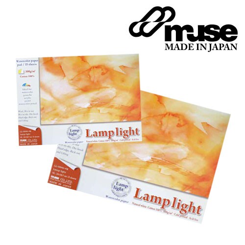 日本MUSE高级绘画用纸 Lamplight灯火300克全棉水彩纸水彩本线圈 - 图1