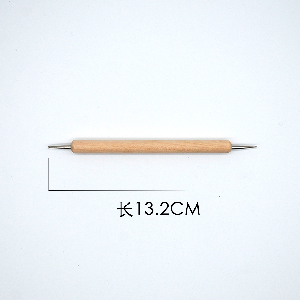 拓印转写双头木柄铁笔皮雕描图拓图双头铁笔金属笔木柄DIY工具 - 图2