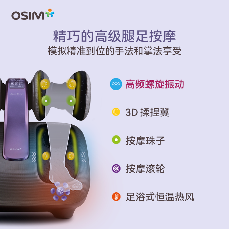 OSIM傲胜升级肩颈V型颈肩抓捏腰部背部推压按摩靠垫家用坐垫290S - 图2