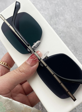 太阳镜配近视成品定制带有度数太阳镜墨镜防紫外线无框近视墨镜男