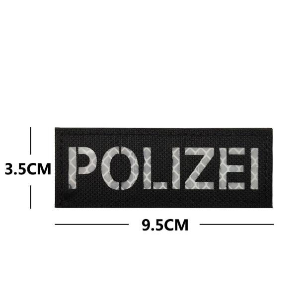 德国国旗补丁POLIZEI英文字母战术背心刺绣大布贴章魔术贴章胸章 - 图2