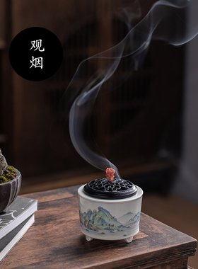 电香炉熏香炉全手工绘画