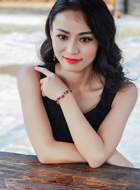 忆奴娇彩色碧玺水滴手串水晶手链