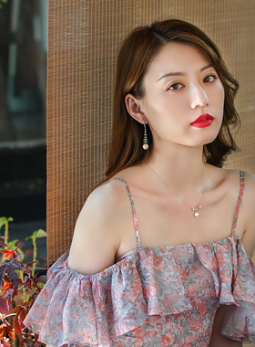 银饰品欧美颈链天然珍珠