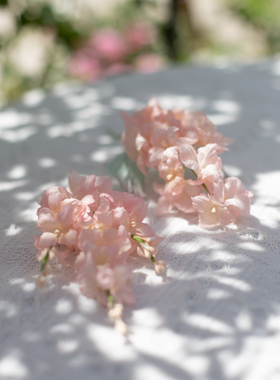 烫花绣球真丝簪花造花发饰甜美