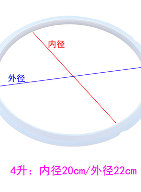 适用/美的4L升电高压锅电压力锅密封圈加厚老款MY-CJ40配件