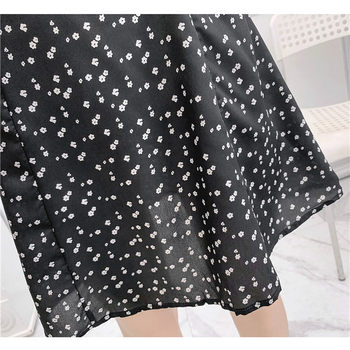 2023 Summer Women's French Retro Floral Print Elegant Square Neck Puff Sleeve High Waist Slim Fit Dress