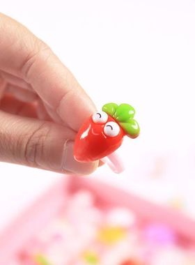 HappyKiss甜美儿童戒指植物花卉可爱女孩公主首饰礼物