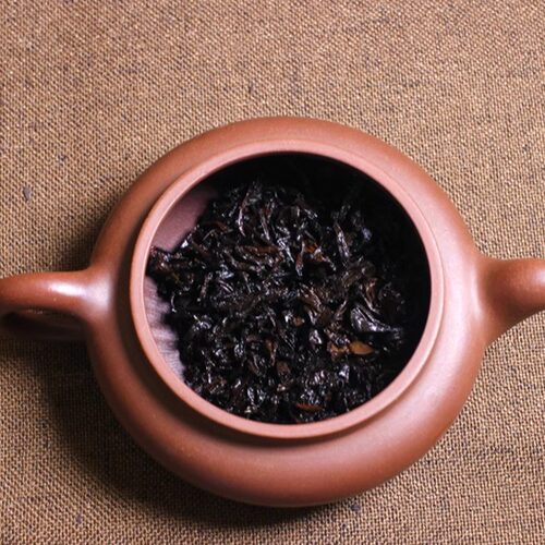 黑茶梧州茶厂1970年遗留木香参香味幽兰香六堡茶配罐装 - 图1