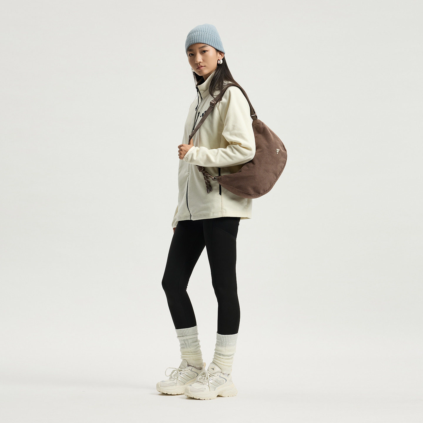 Adidas men and women corduroy one-shoulder crossbody bag