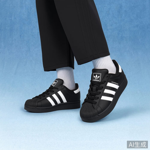 男女大童SUPERSTAR II GCA经典贝壳头板鞋adidas阿迪达斯三叶草 - 图0