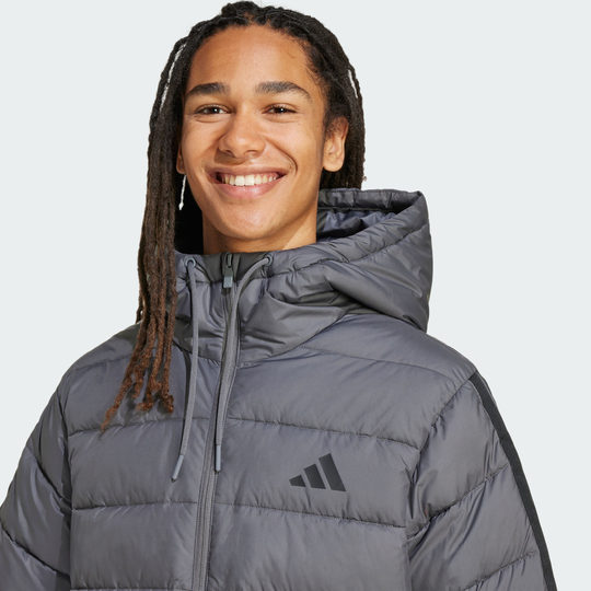 Adidas men's waterproof and windproof warm hooded cotton jacket