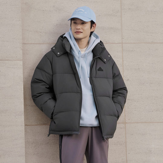 600蓬拒水宽松舒适休闲保暖鸭绒羽绒服面包服男女adidas阿迪达斯