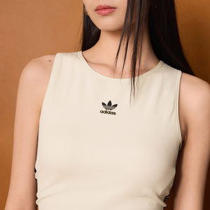 简约外穿自带胸垫修身运动背心女夏季adidas阿迪达斯官方三叶草