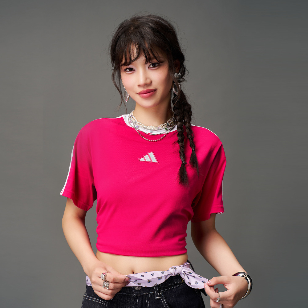 三条纹舞动系列休闲上衣短袖T恤女夏季adidas阿迪达斯官方轻运动