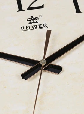 霸王钟表16英寸实木挂钟 静音欧式办公挂表日历石英客厅挂钟0172