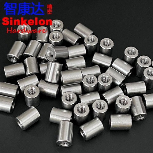 304不锈钢双通圆形接线柱隔离柱加长圆螺母垫柱钢柱M1.6 M2*L现货 - 图0