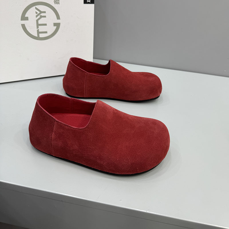 全包勃肯鞋女2025秋季新款牛反绒一脚蹬平底舒适百搭单鞋女5582,淘宝优惠券,粉丝福利购,淘宝优惠卷